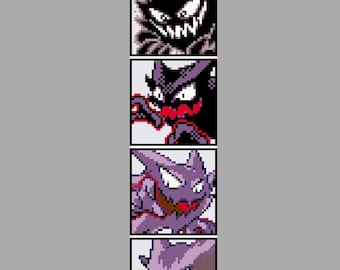 Haunter Through Generations Cross Stitch Pokemon Pattern