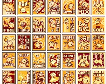Choose from ALL Kirby's Adventure NES Cross Stitch Patterns - 10 new patterns!