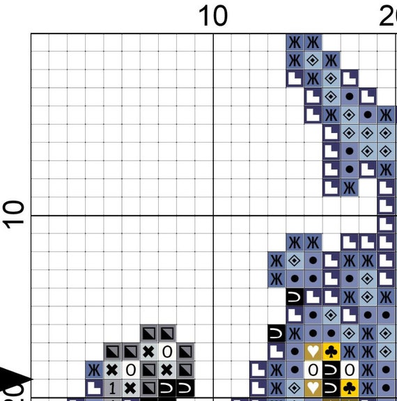 ヘラクロス ポケモン クロスステッチ パターン + ボーナス アイコン