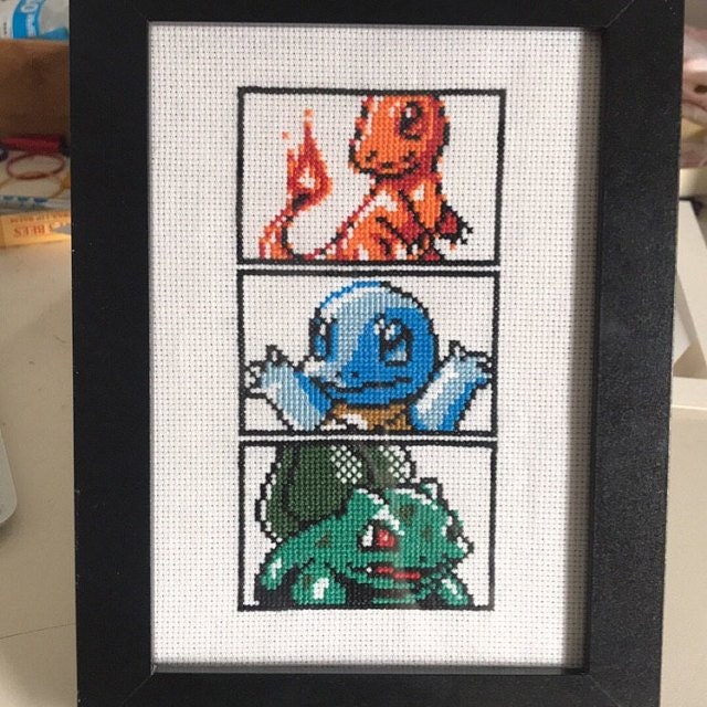 ポケットモンスター　ステッチタッチ　シールダス フシギダネ フシギダネ、ポケモン、クロスステッチ図案 PDF - Etsy 日本