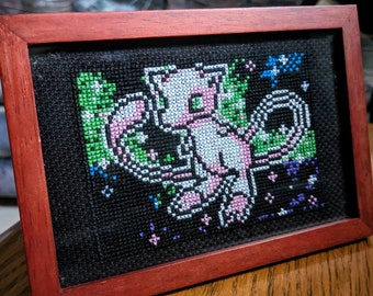 Mew Pokemon TCG Cross Stitch Pattern