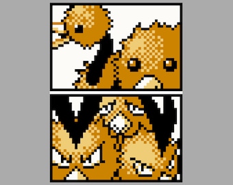 Doduo & Dodrio Easy Pokemon Cross Stitch Pattern