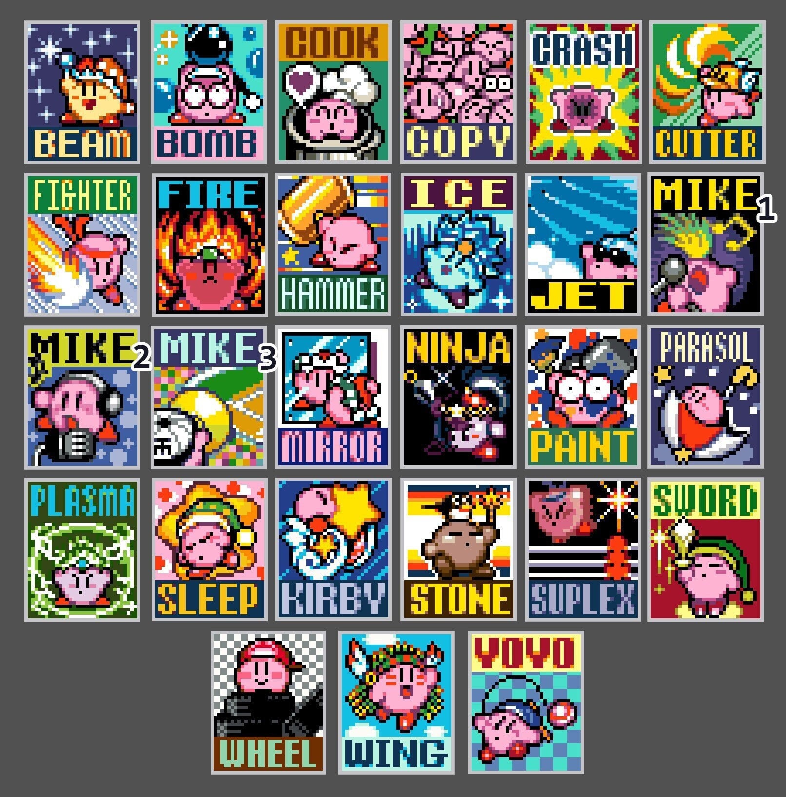 Choose From ALL Easy Kirby Super Star Ultra SSU Cross Stitch 
