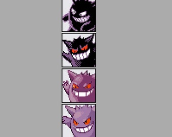 Gengar Through Generations Cross Stitch Pokemon Pattern