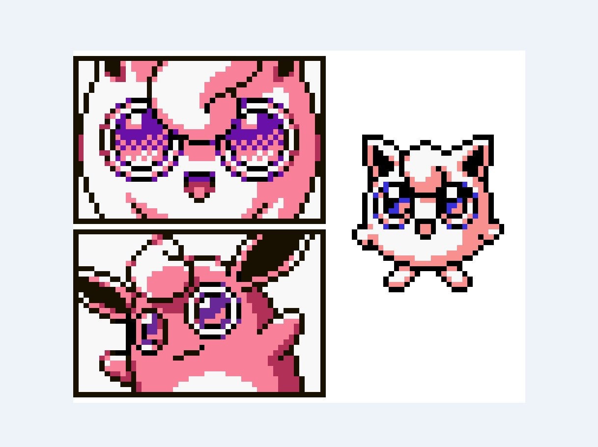 Jigglypuff & Wigglytuff Easy Pokemon Cross Stitch Pattern + Jigglypuff & Wigglytuff Easy Pokemon Cross Stitch Pattern +