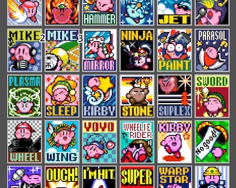 NEW & UPDATED! Choose from 39 easy Kirby Super Star (SNES) Cross Stitch Patterns