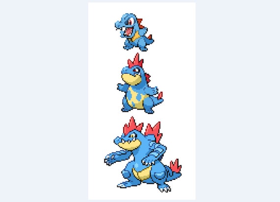 pic Totodile Evolution Pokemon etsy
