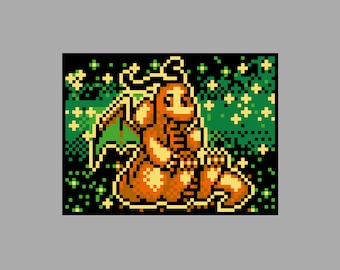 Dragonite Pokemon TCG Cross Stitch Pattern