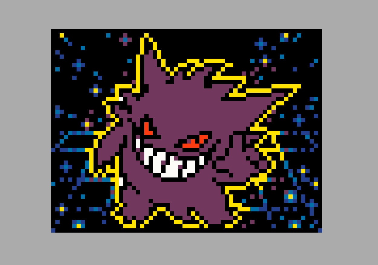 Mega Shiny Gengar Kandi Perler Pokemon Wall Art Pikachu Ghost