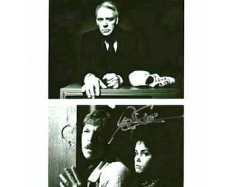 Halloween 3 Season of the Witch Package: Tom Atkins Signed 8.5"x11" Photo, Small Silver Shamrock Factory Brick, 5 Halloween 3 Decal Stickers