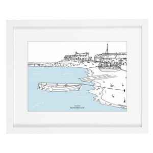 Craster Harbour Print | Craster Illustration | Northumberland Print | Coastal Print | Nautical Print | Coastal Art