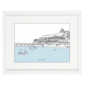 Whitby Harbour Print | Whitby Print | Coastal Prints | Nautical Prints | Coastal Art | Architectural Print