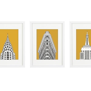 New York Print Set | Set of 3 New York Prints | City Print Set | Birthday Gift | Anniversary Gift