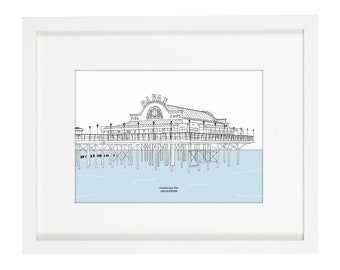 Cleethorpes Pier Print | Lincolnshire Print | Coastal Print | Seaside Print | Bathroom Print