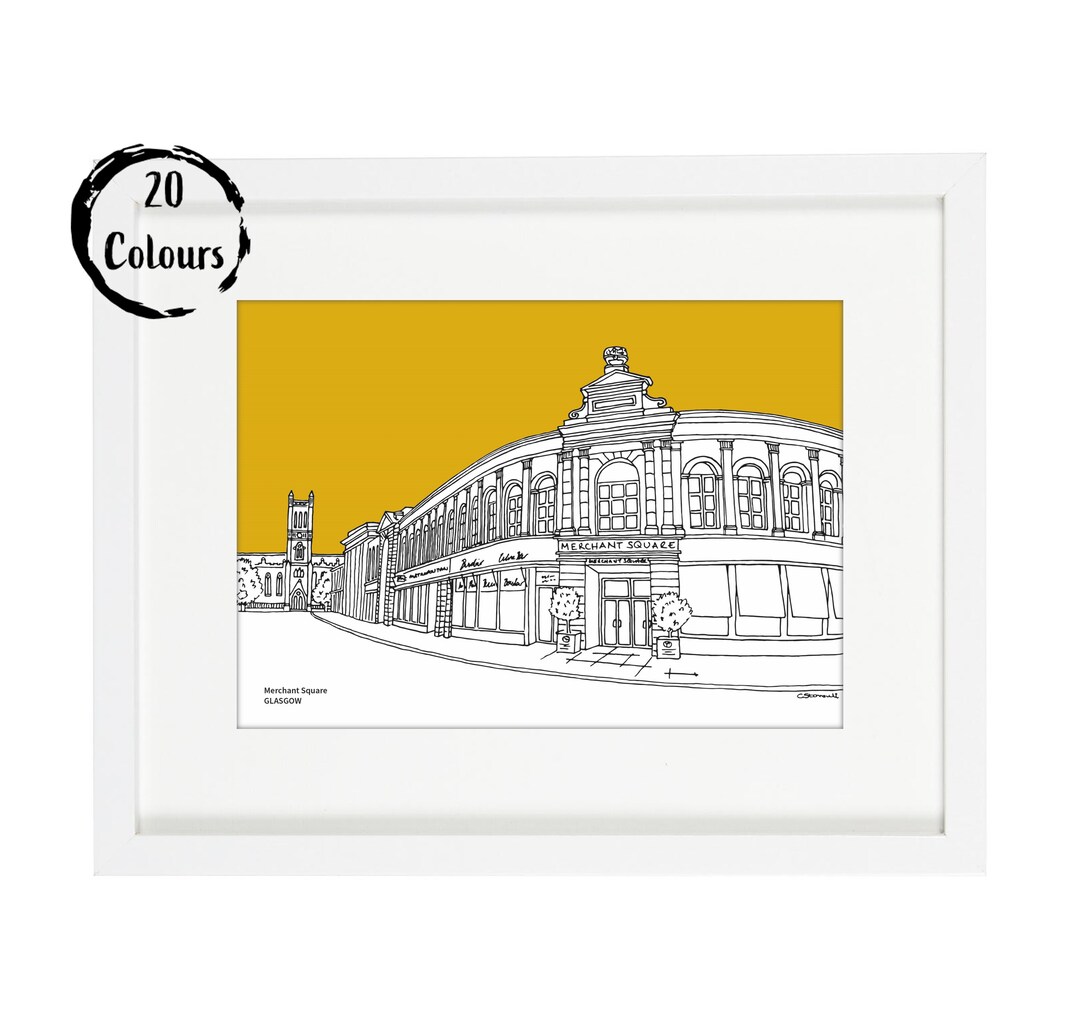 Glasgow Merchant Square Print Glasgow Print Glasgow Etsy