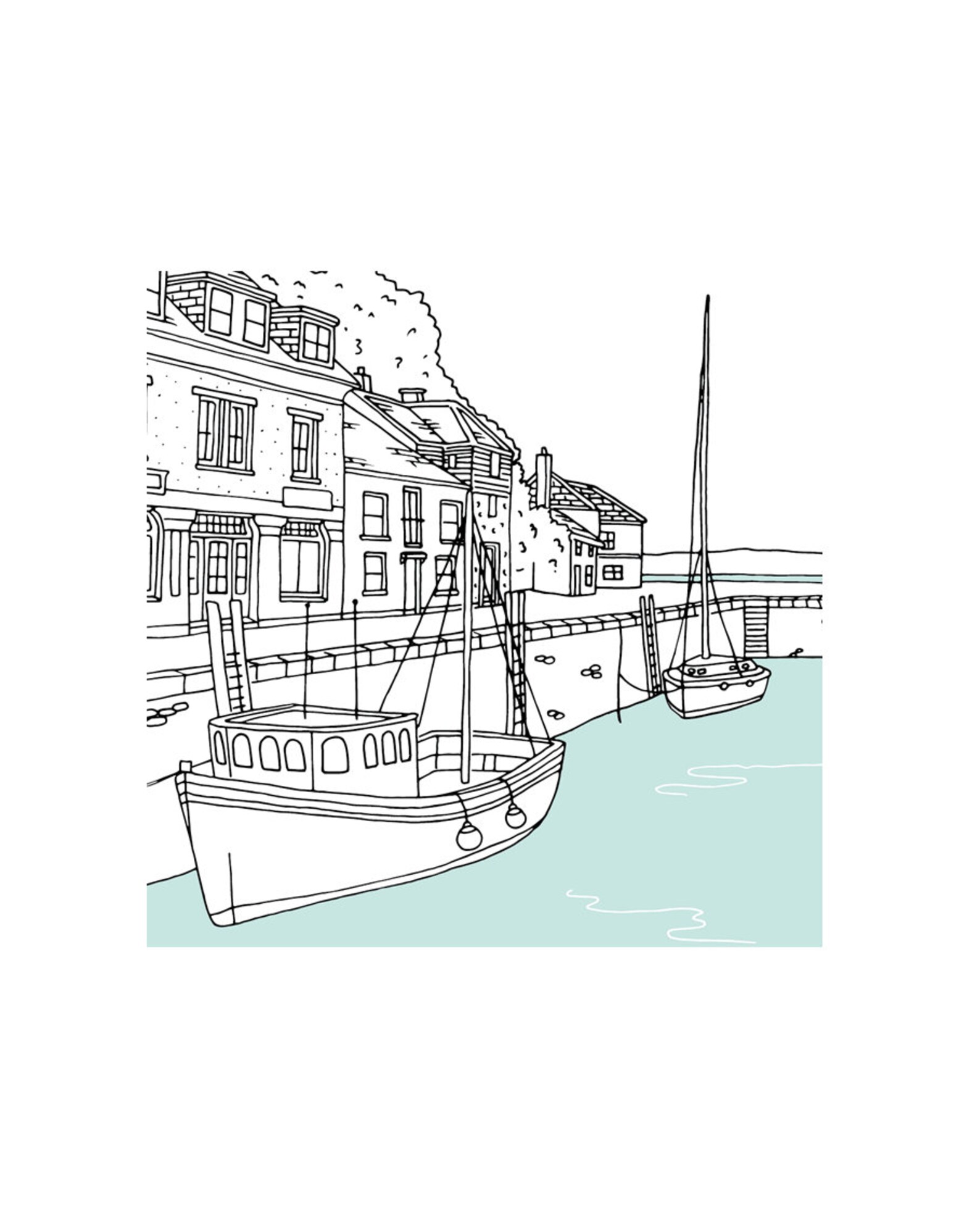 Padstow Harbour Print Cornwall Print Cornwall Illustration Etsy UK