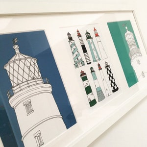 Lighthouse Print Coastal Prints Nautical Prints Bathroom Prints Coastal Art Seaside Art image 2