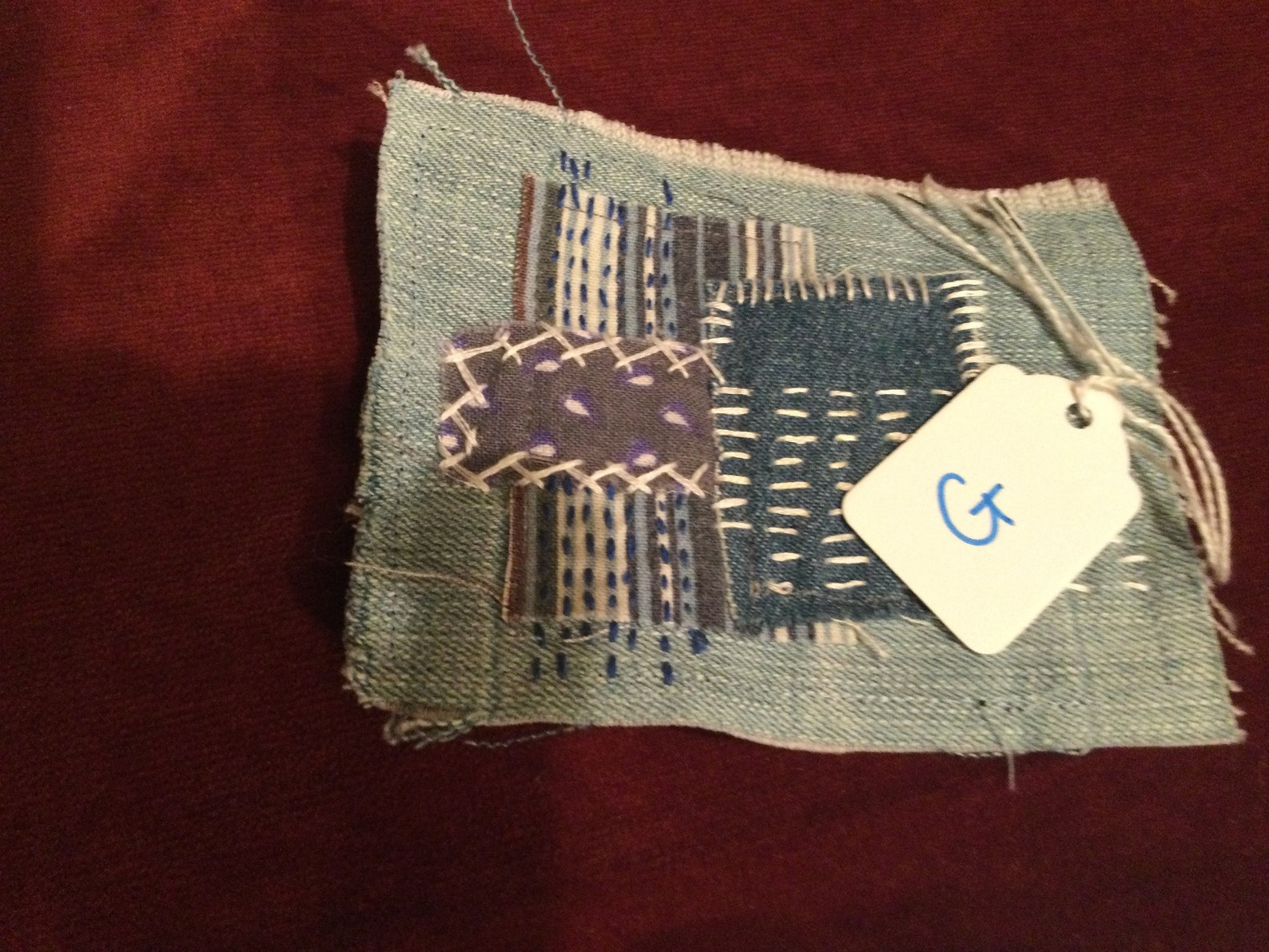 Boro Denim Hand Stitched Patches/ Sashiko Jeans Patches Etsy