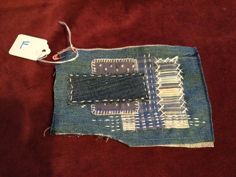 Boro Denim Hand Stitched Patches/ Sashiko Jeans Patches Etsy