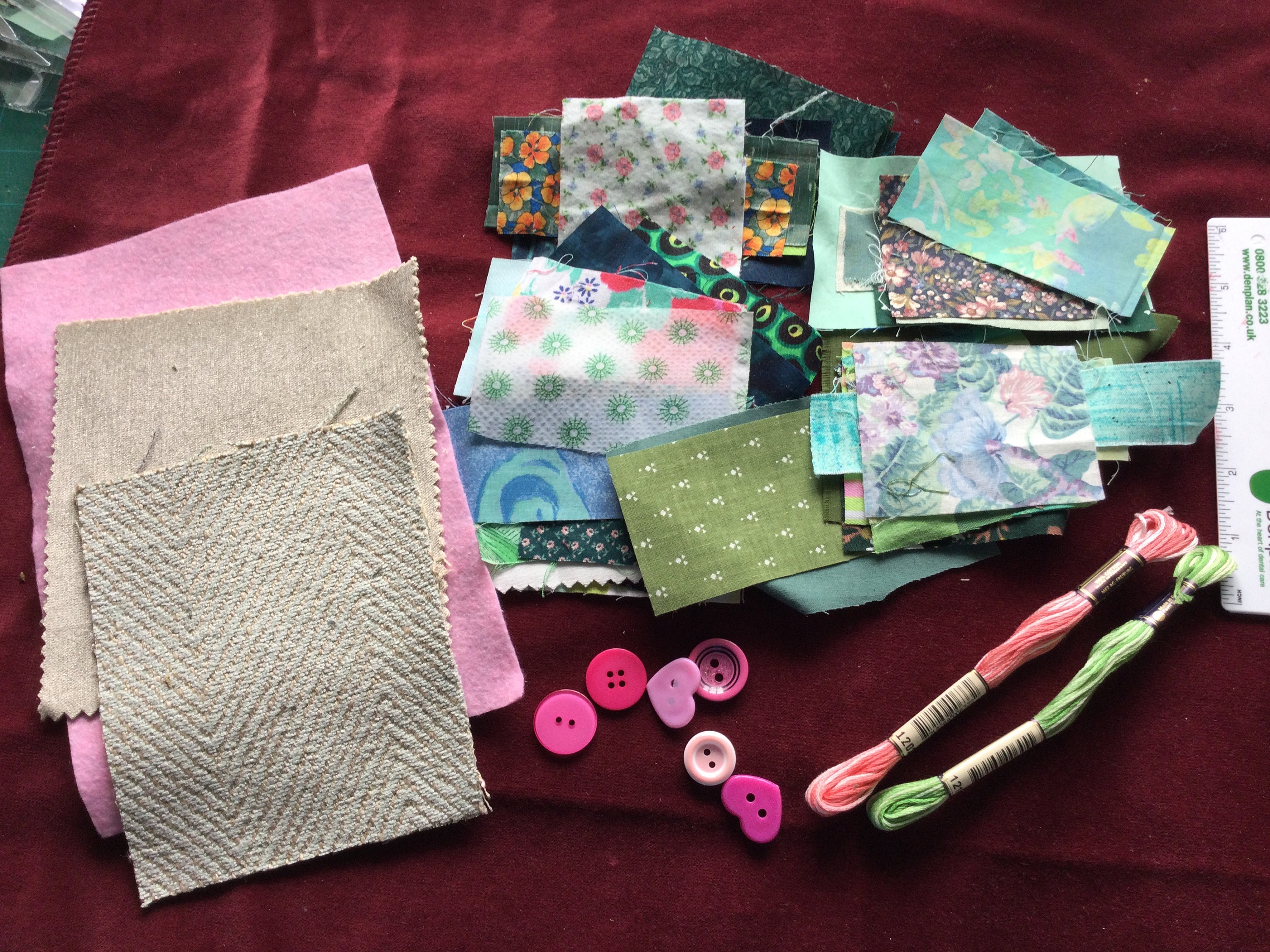 Springtime Slow Stitching Craft Kit - Tea and a Sewing Machine
