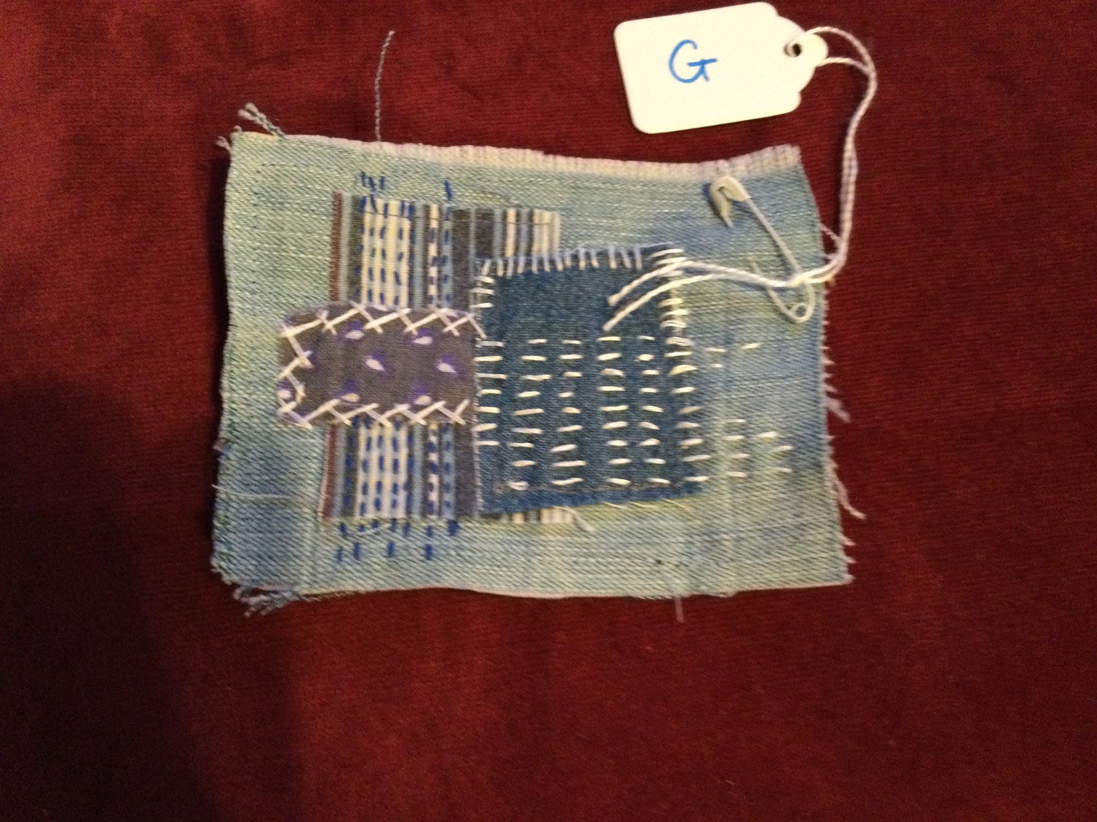 Boro Denim Hand Stitched Patches/ Sashiko Jeans Patches Etsy