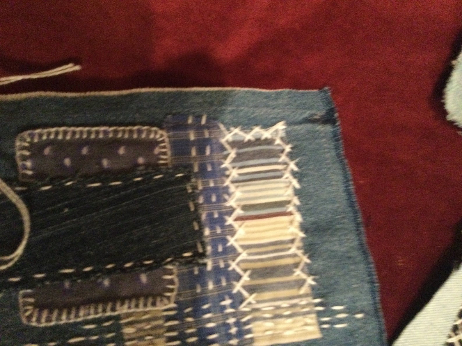 Boro Denim Hand Stitched Patches/ Sashiko Jeans Patches Etsy