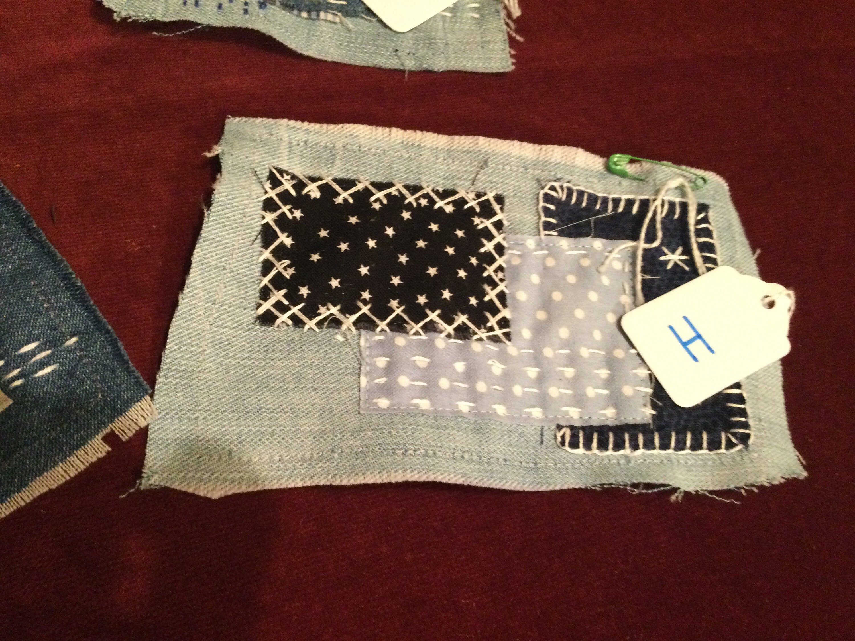 Boro Denim Hand Stitched Patches/ Sashiko Jeans Patches Etsy