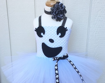 girls ghost costume - halloween costume - ghost tutu dress - baby girl costume - girls dress up - girls ghost costume - toddler costume