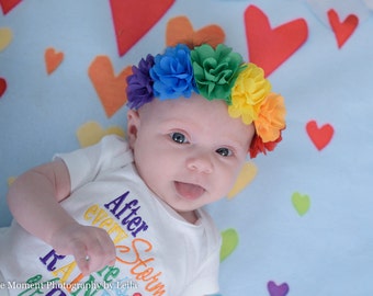Rainbow headband - rainbow baby hair band - rainbow baby headband - infant loss - rainbow headband- photo props - rainbow hair band - infant