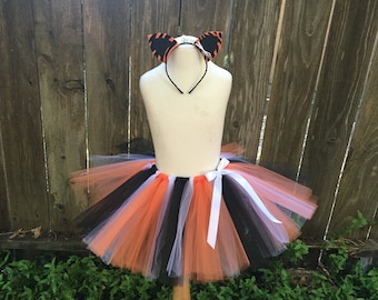 Tiger tutu and headband - tiger tutu -  halloween costume - lion costume - girls halloween costume - girls tiger costume