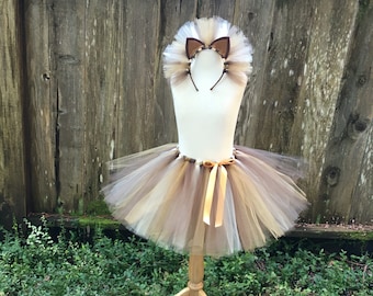 Lion tutu and headband - lion tutu -  halloween costume - lion costume - girls halloween costume - girls lion costume