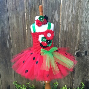 Strawberry tutu dress - strawberry costume - halloween costume - strawberry dress - girls party dress - strawberry tutu - tutu dress