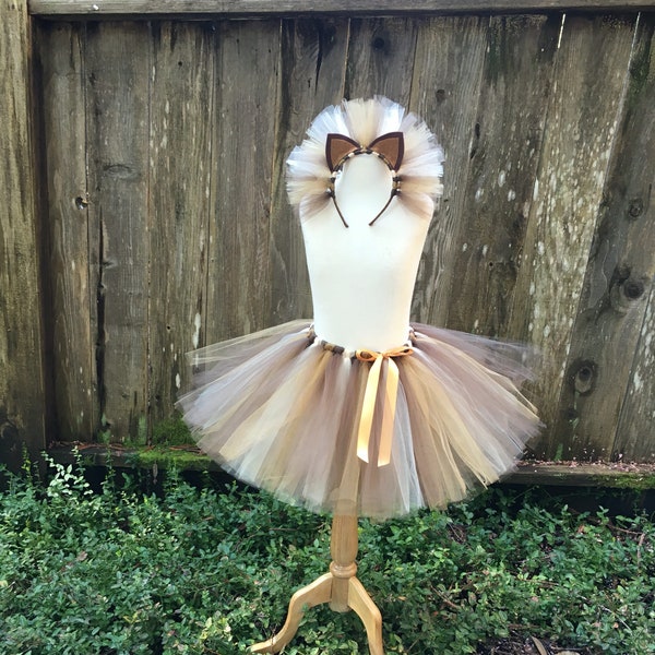 Lion tutu and headband - lion tutu -  halloween costume - lion costume - girls halloween costume - girls lion costume