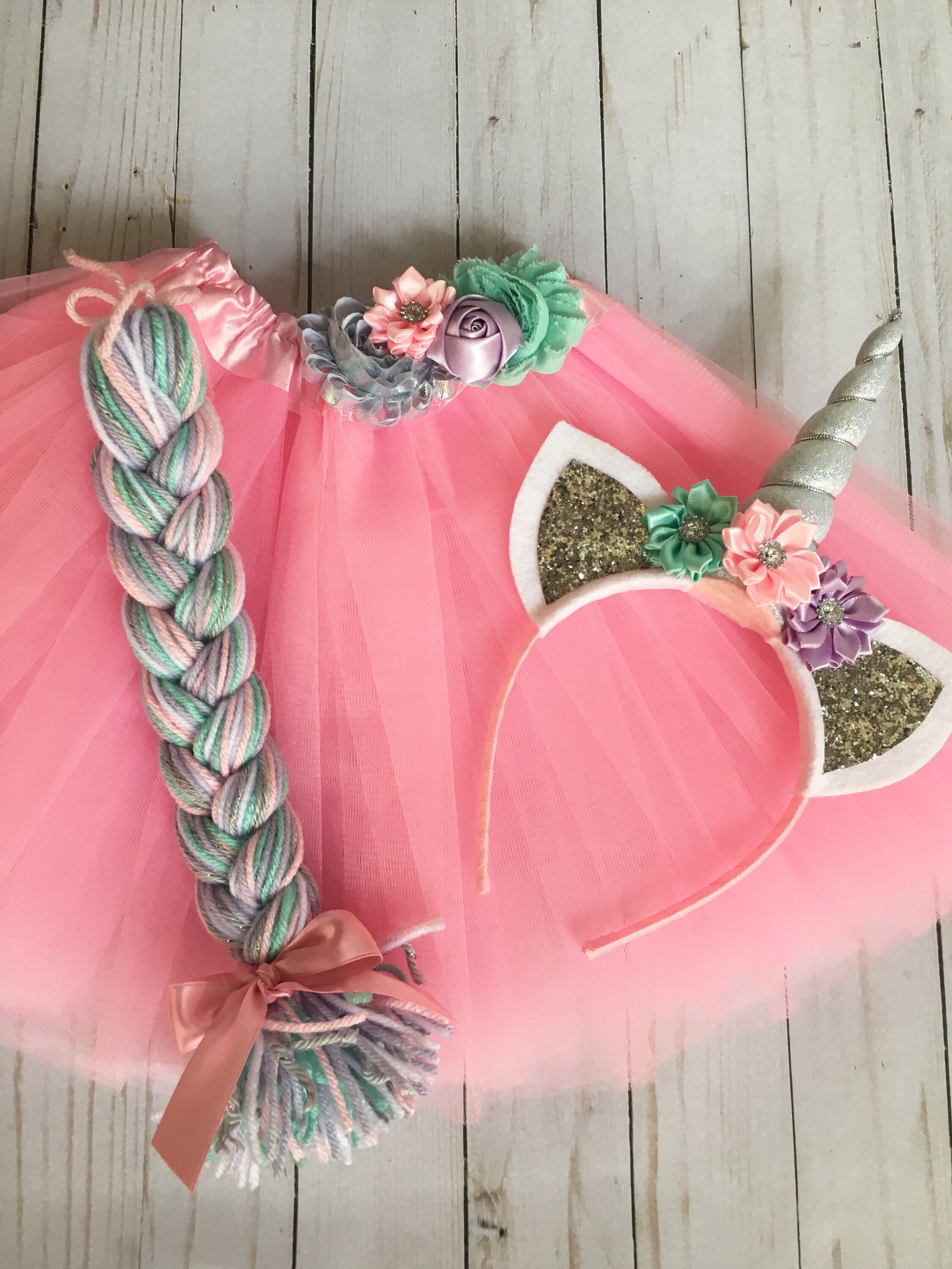 Pink Unicorn Costume Christmas Gifts for Girls Pastel Etsy Canada