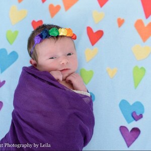 Rainbow baby headband rainbow baby hair band rainbow headband infant loss rainbow headband photo props rainbow hair band infant image 2