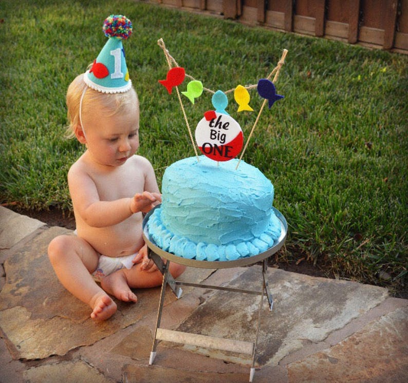 Fishing theme 1st birthday hat first birthday party hat boys birthday hat boys hat and banner mini birthday hat gone fishing image 8