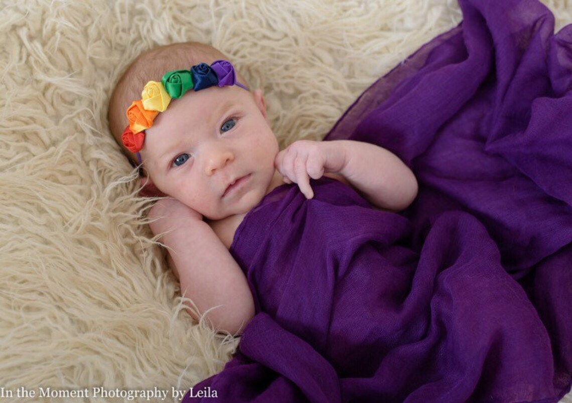 Rainbow Baby Headband Rainbow Baby Hair Band Rainbow Etsy