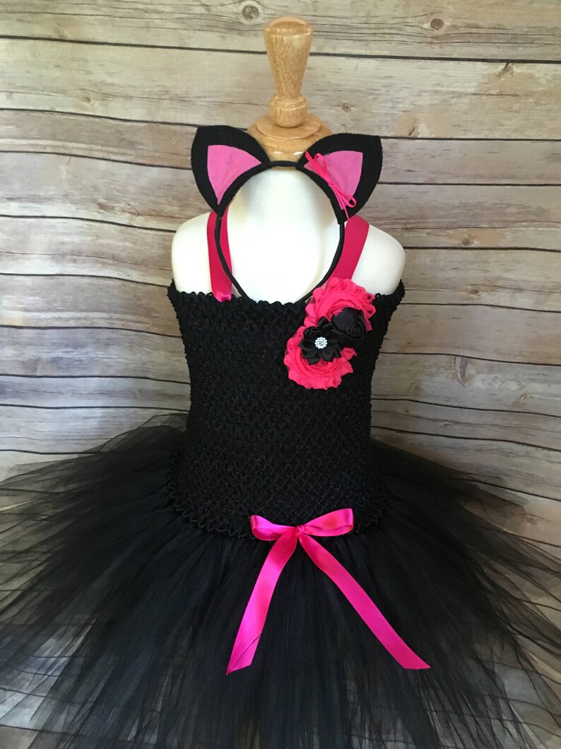 Cat Costume Black Cat Tutu Cat Dress Girls Halloween Etsy