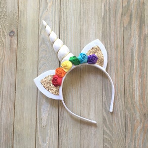 Rainbow Unicorn headband - unicorn horn - unicorn birthday - rainbow unicorn party - unicorn party - unicorn lover gift - rainbow
