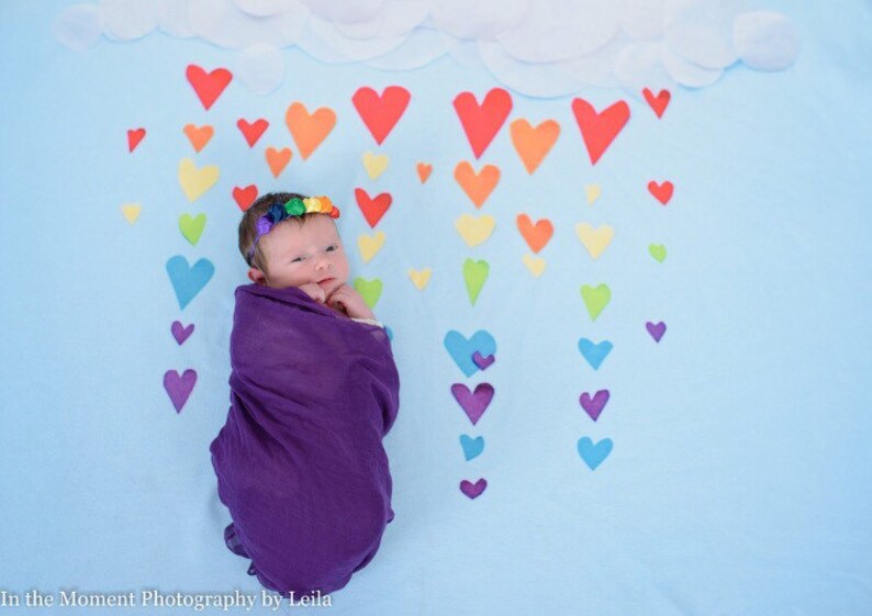 Rainbow baby headband rainbow baby hair band rainbow headband infant loss rainbow headband photo props rainbow hair band infant image 4