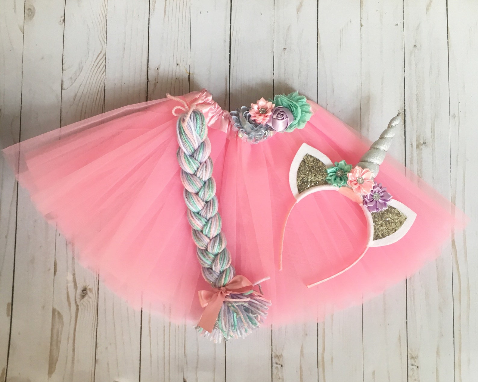 Pink Unicorn Costume Christmas Gifts for Girls Pastel Etsy Canada