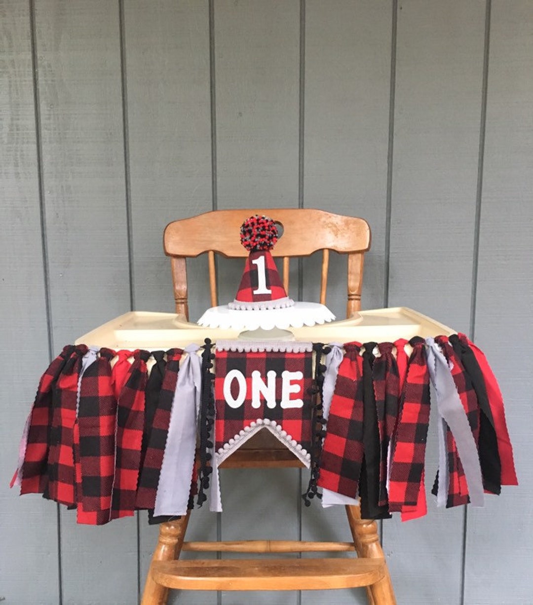 Lumberjack High Chair Banner Lumberjack Hat Buffalo Check - Etsy