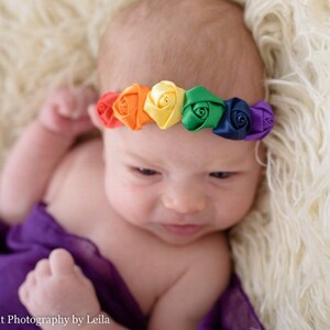 Rainbow baby headband rainbow baby hair band rainbow headband infant loss rainbow headband photo props rainbow hair band infant image 5