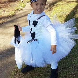 Ghost Girl Baby Costume Black and White