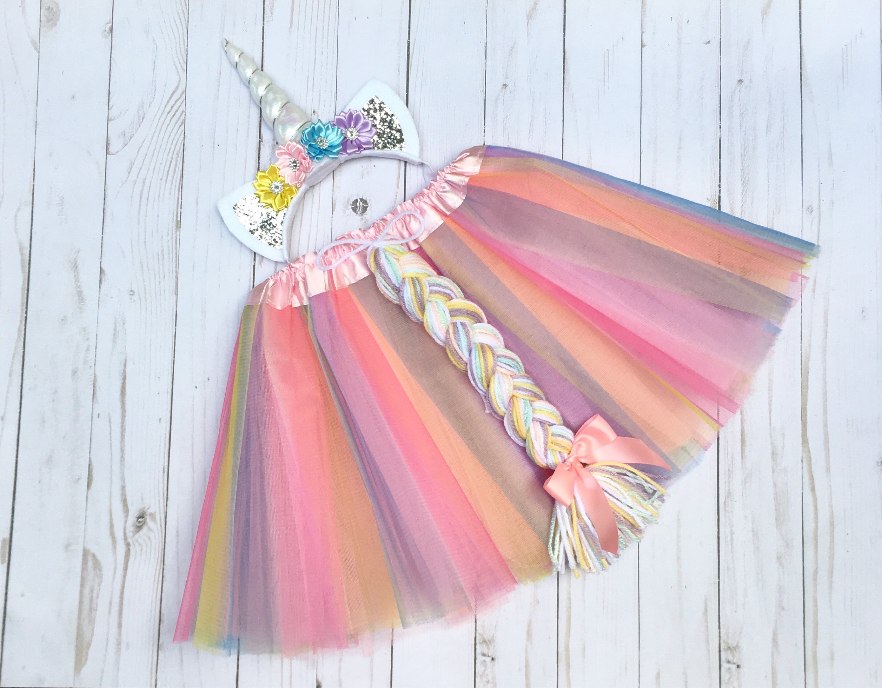 Unicorn costume - girls unicron outfit - pastel unicorn tutu - girls …