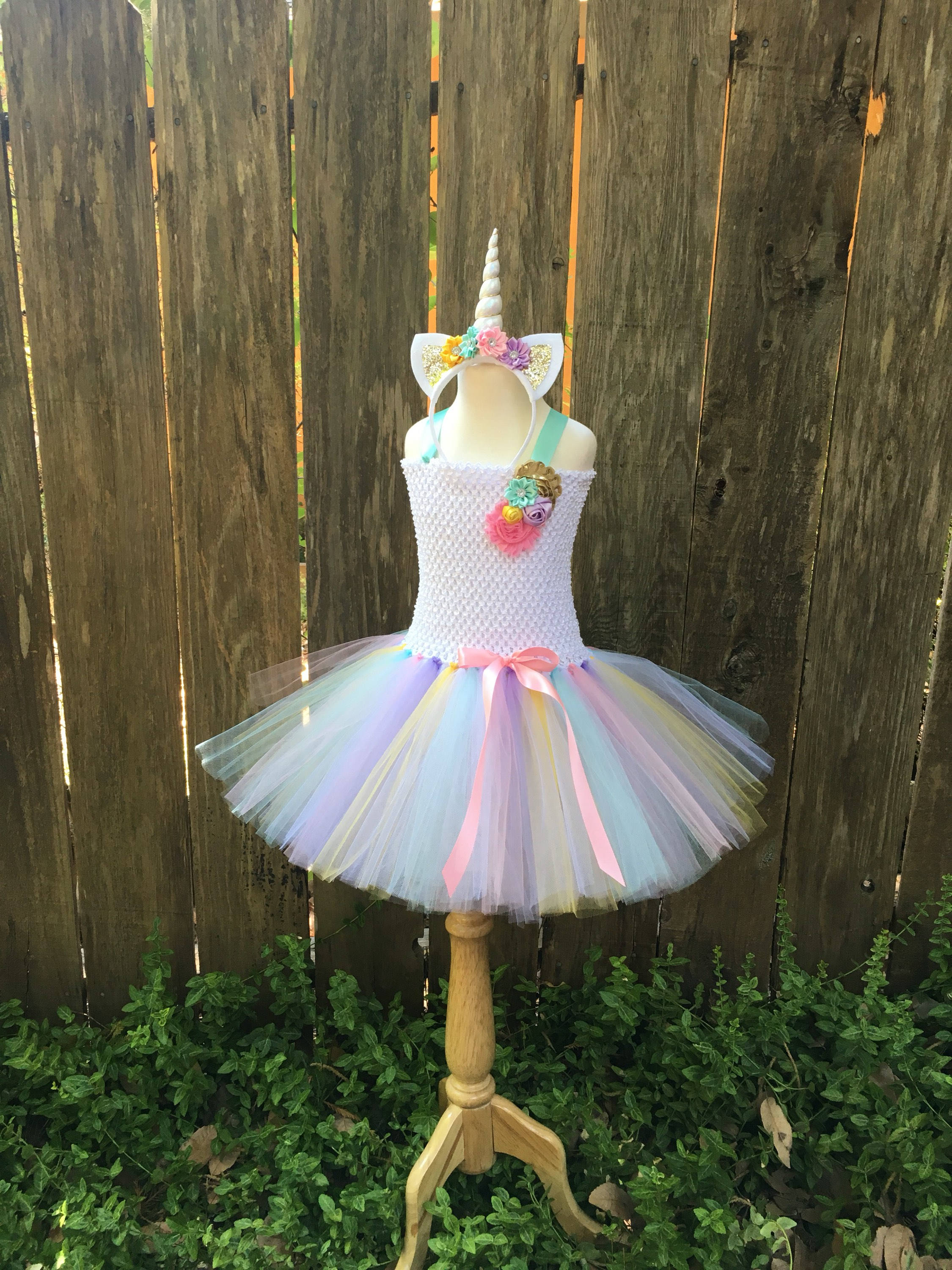 Vestido de tutu de unicornio tutu de unicornio pastel disfraz de Halloween para ninas regalos para ninas disfraz de unicornio rosa dorado aguamarina amarillo lavanda Etsy Mexico