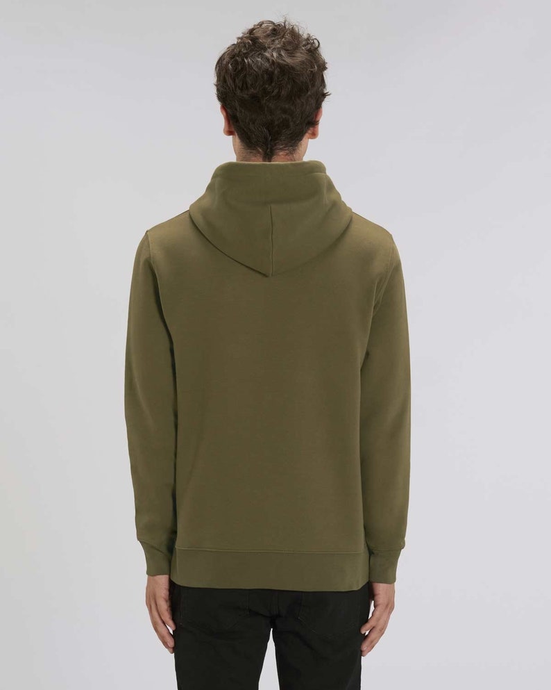HOODED SWEATSHIRT ORGANIC Cotton English khaki skull print