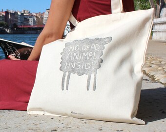 Tote bag "No Dead Animal Inside"