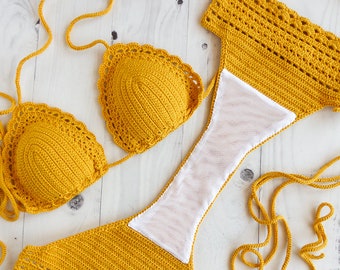 Add Lining To Your Bikini Bottom (Half Lined) - Only with bikinis from LaKnitteria - Not sold separately