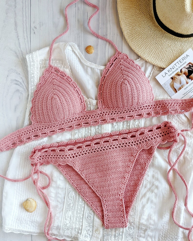 White Crochet Bathing Suit Carambola Crochet Bikini Set - Etsy